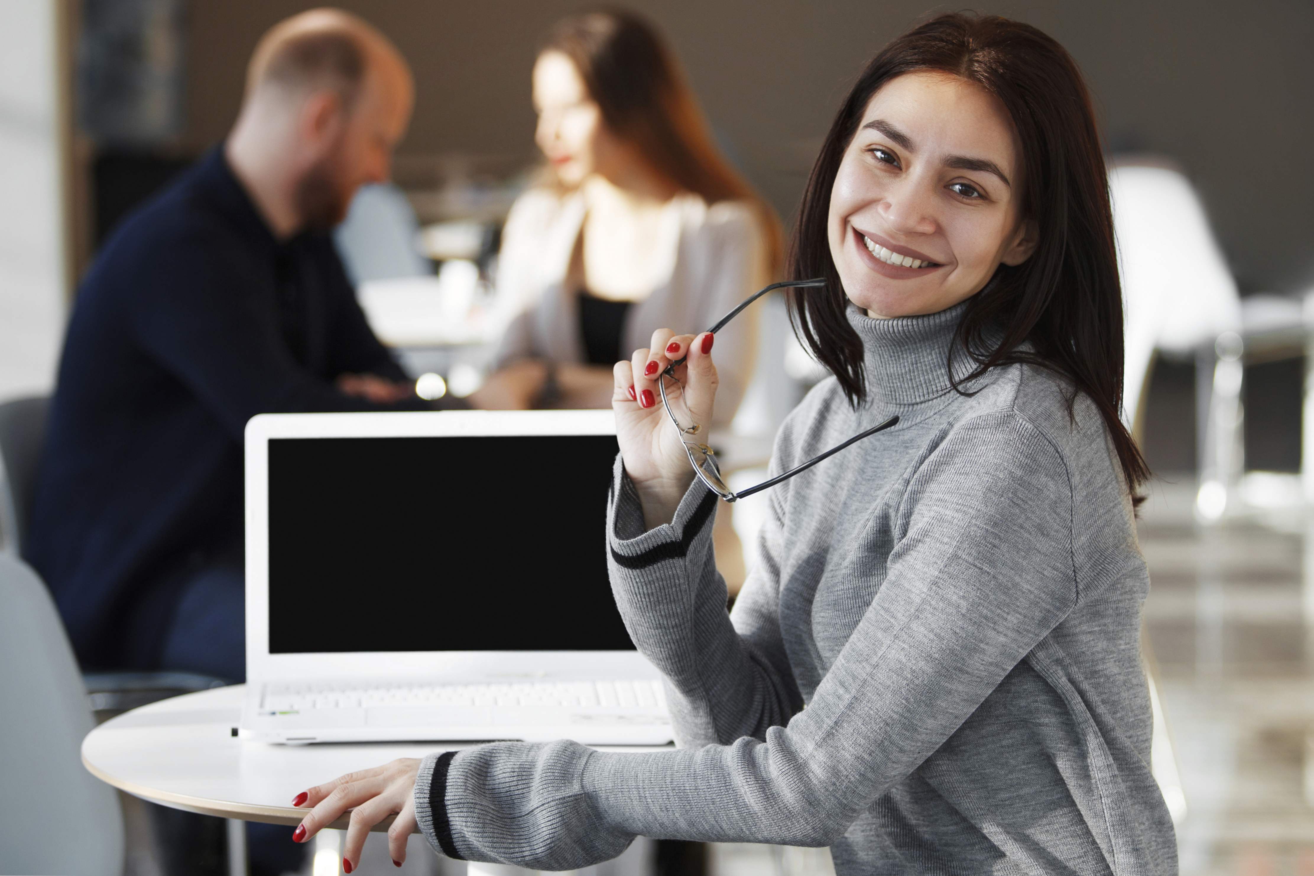 Background check on Laptop.